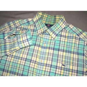 Vineyard Vines Long Sleeved Plaid Slim Fit Tucker‎ Button Up Shirt Men's Small